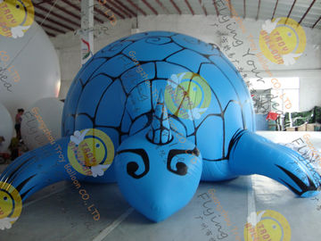 Digital Printing Blue Custom Shaped Balloons with Tortoise Shape made by 0.18mm PVC for Events SHA-16