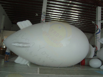 Huge Inflatable Zeppelin Air Balloon White Elastic UV Protected Printing