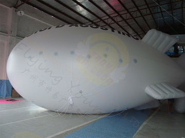 Huge Inflatable Zeppelin Air Balloon White Elastic UV Protected Printing